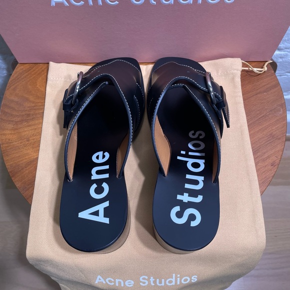 New, never worn! Black leather Acne Studios Vikki Heels EU38 from La Garconne - Picture 3 of 12